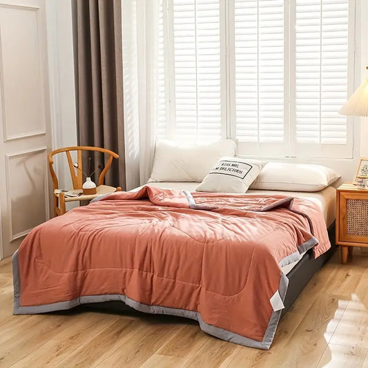 Lightweight Reversible Comforter | All-Season Bedding | Soft Microfiber Quilt