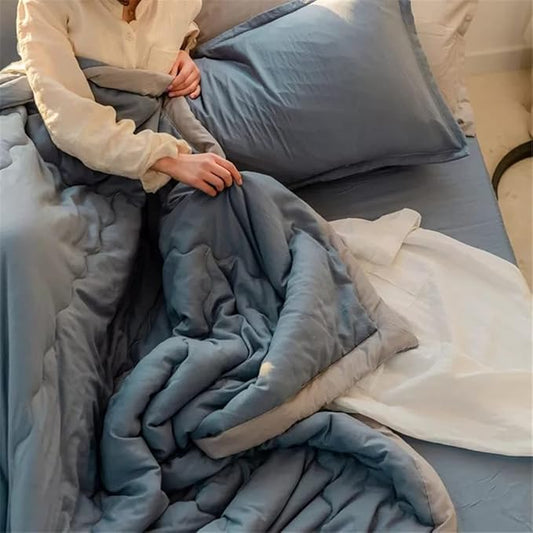 Lightweight Reversible Comforter | All-Season Bedding | Soft Microfiber Quilt