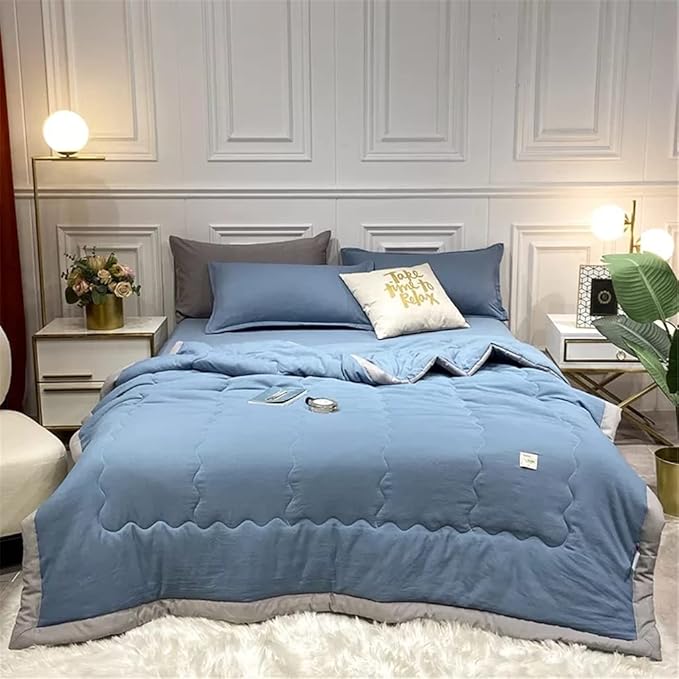 Lightweight Reversible Comforter | All-Season Bedding | Soft Microfiber Quilt