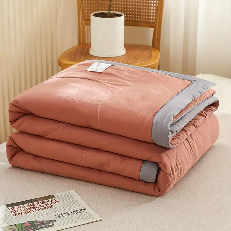 Lightweight Reversible Comforter | All-Season Bedding | Soft Microfiber Quilt