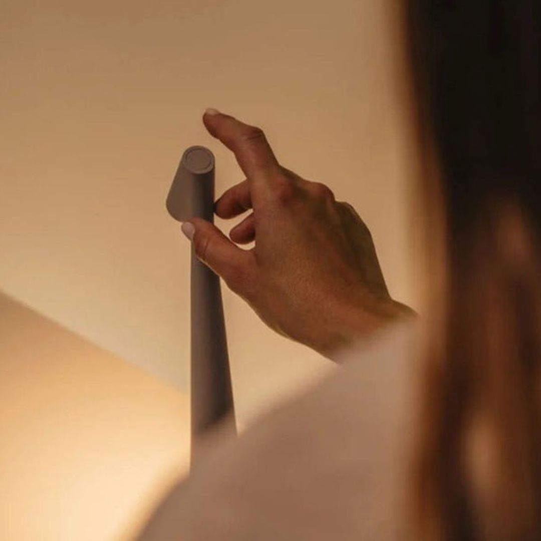 Slim LED Desk Lamp | Minimalist Table Lighting | Matte Black Cone Design