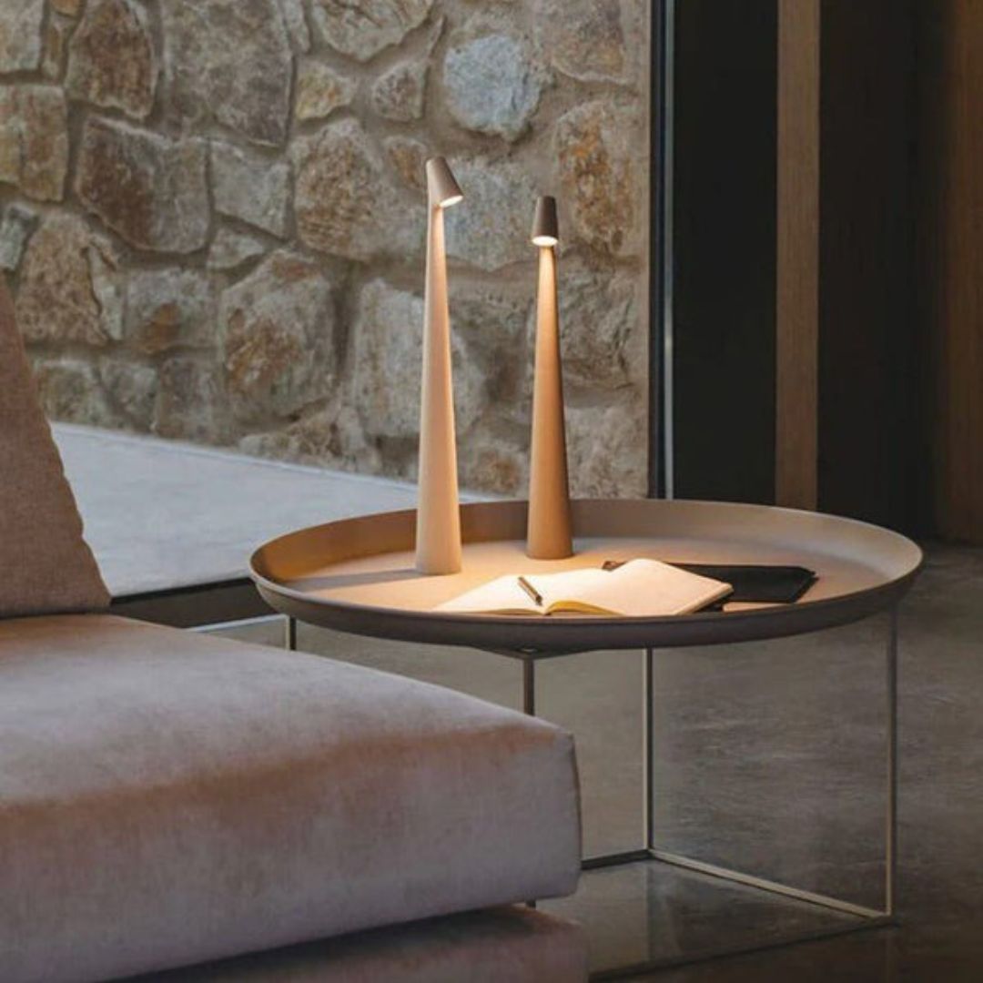 Slim LED Desk Lamp | Minimalist Table Lighting | Matte Black Cone Design
