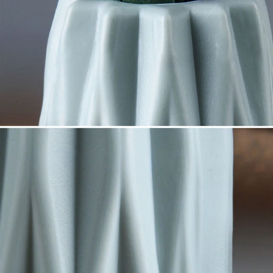 Geometric Tall Vases | Contemporary Room Decor | Matte Textured Plastic