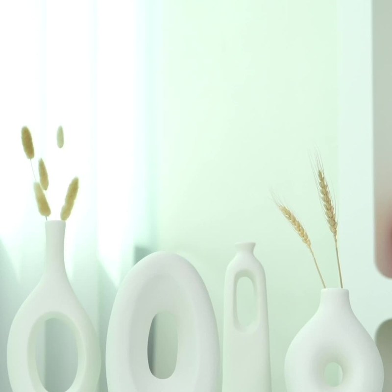 Modern Sculptural Vase Set | Abstract Home Decor | Matte Ceramic