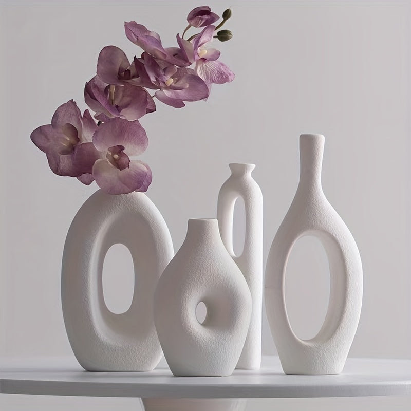 Modern Sculptural Vase Set | Abstract Home Decor | Matte Ceramic
