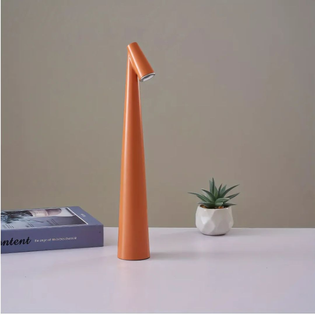 Slim LED Desk Lamp | Minimalist Table Lighting | Matte Black Cone Design