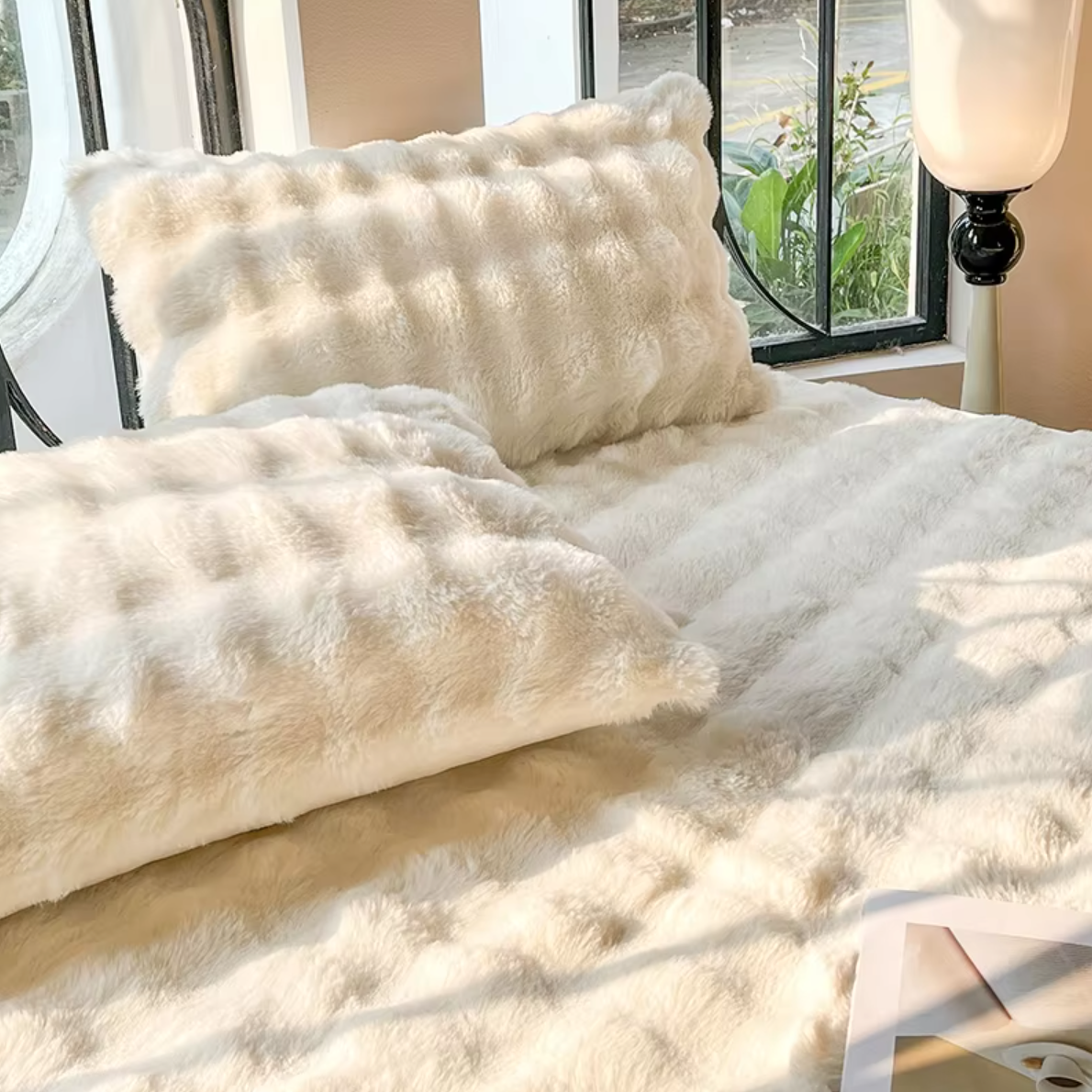 Luxury Faux Fur Bed Blanket | Bedroom Throw | Ultra-Soft Textured Fleece