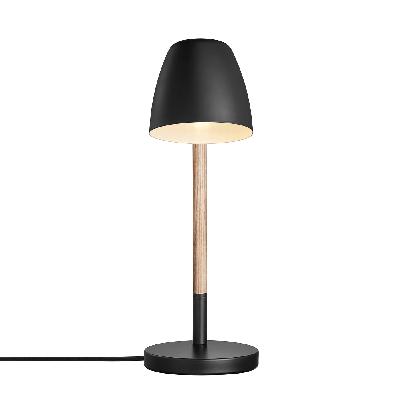 Scandinavian Desk Lamp | Adjustable Table Light | Black Metal & Wood Base
