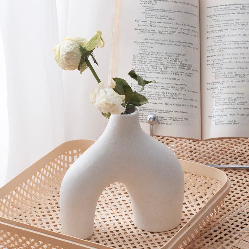 Modern Sculptural Vase Set | Minimalist Home Decor | Matte Ceramic Finish
