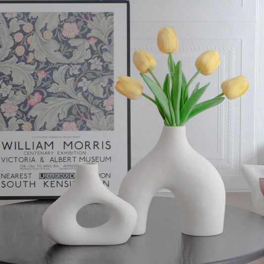 Modern Sculptural Vase Set | Minimalist Home Decor | Matte Ceramic Finish