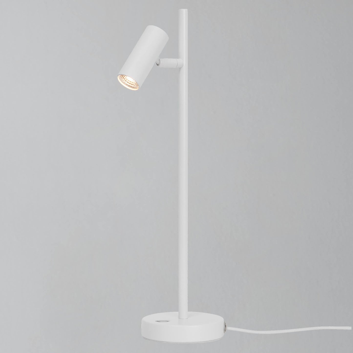 Minimalist LED Table Lamp | Modern Desk Lighting | Matte White Metal