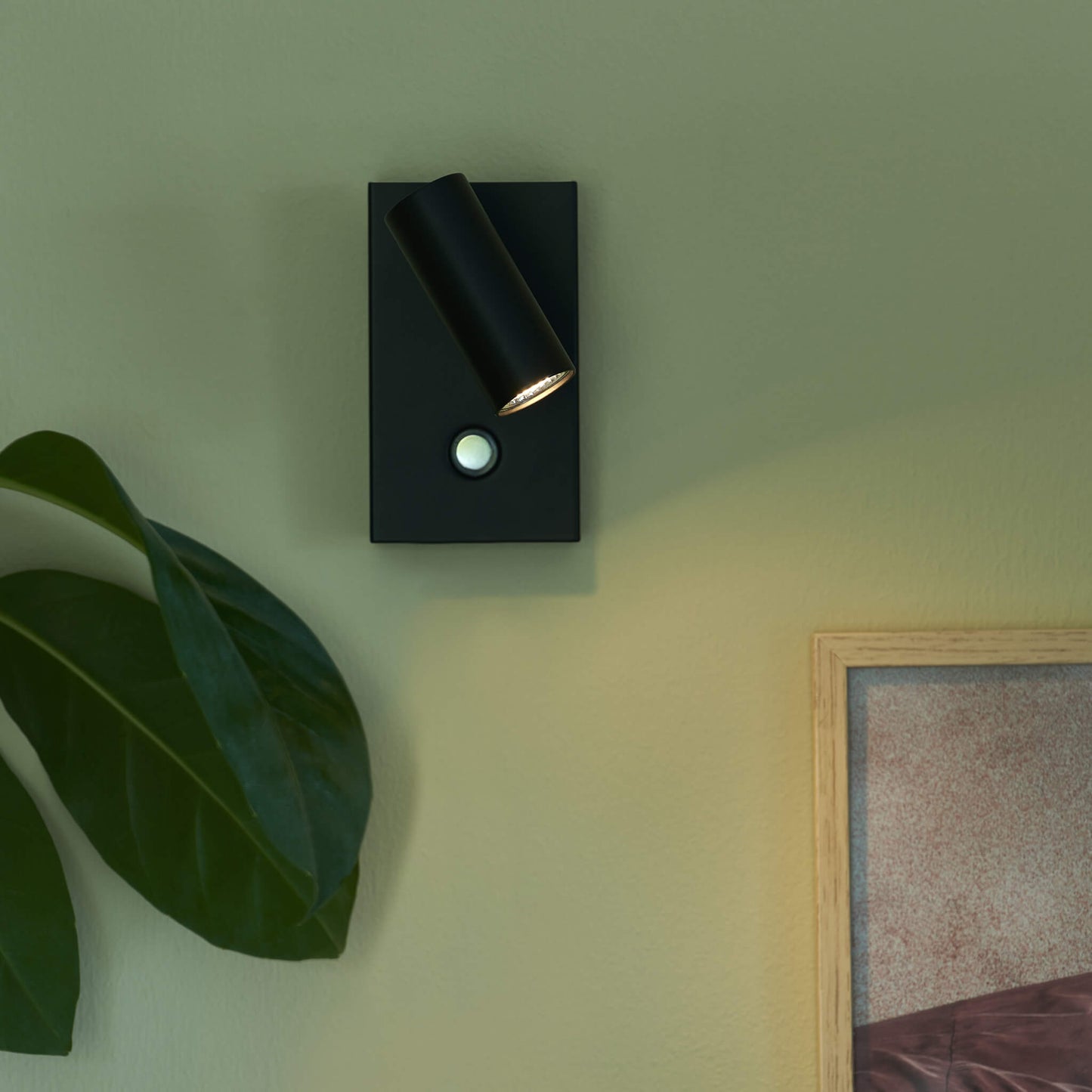 Adjustable LED Wall Light | Minimalist Wall Sconce | Black Metal Spotlight