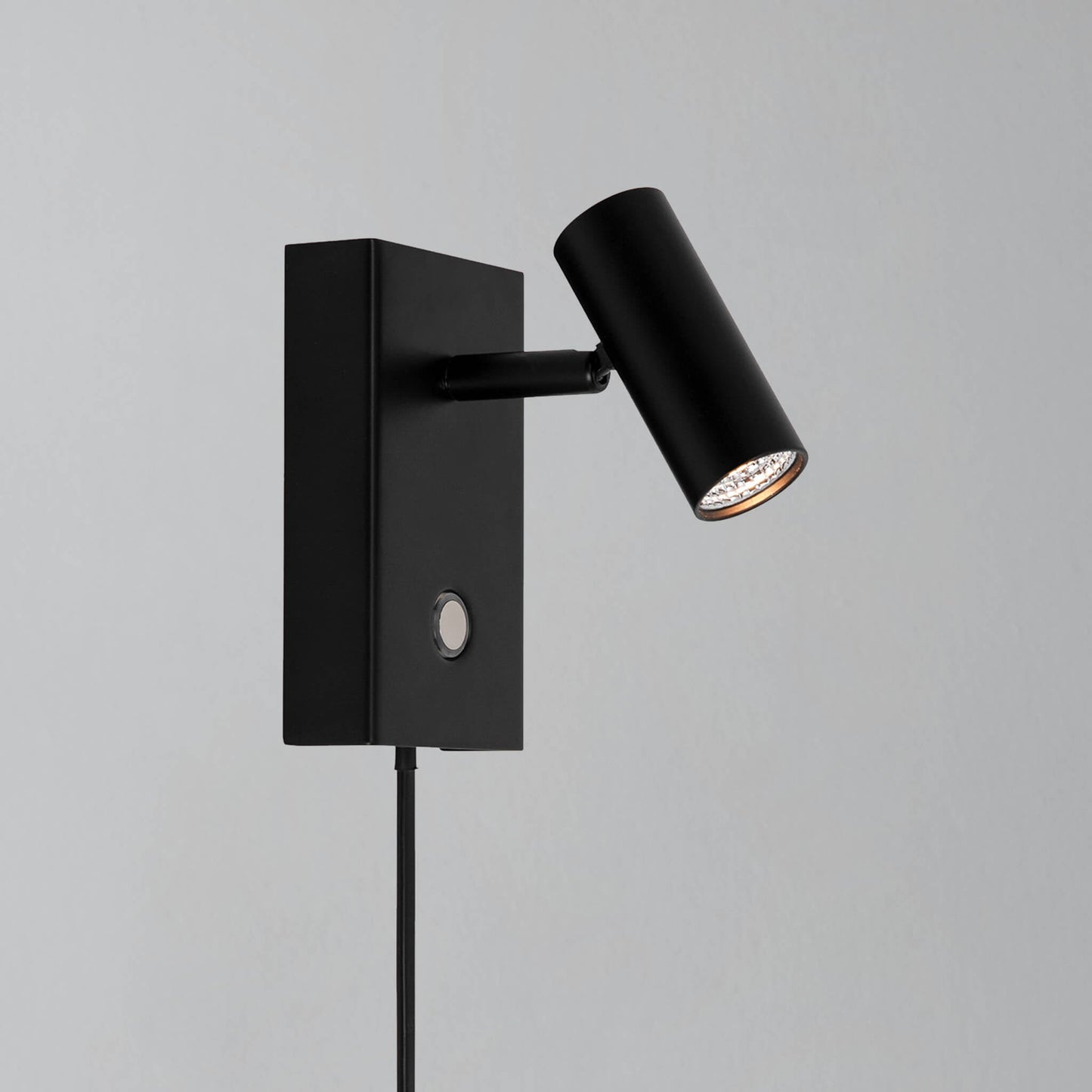 Adjustable LED Wall Light | Minimalist Wall Sconce | Black Metal Spotlight