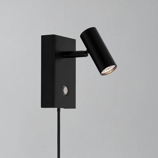 Adjustable LED Wall Light | Minimalist Wall Sconce | Black Metal Spotlight