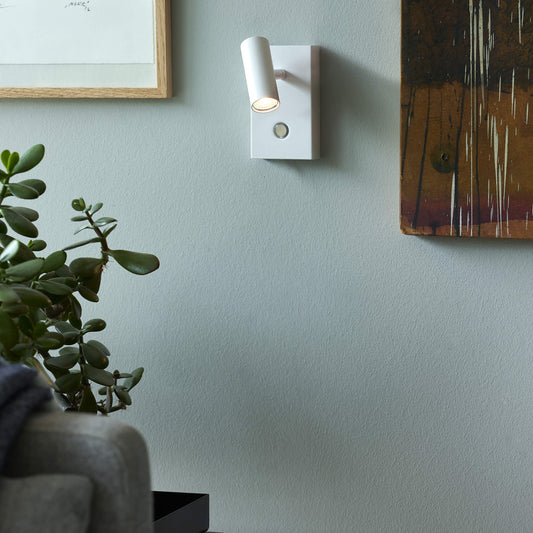 Adjustable LED Wall Light | Minimalist Wall Sconce | Black Metal Spotlight